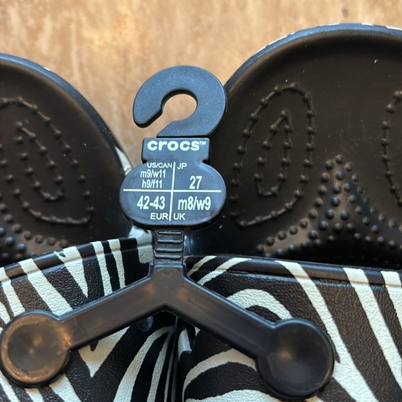 Crocs Classic Animal Remix Slide. Men’s 9/Women’s 11. New with tags. Zebra. - Picture 3 of 9